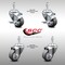 Service Caster 3.5 Inch SS Thermoplastic Rubber Swivel 1/2 Inch Threaded Stem Caster Brakes, 2PK SCC-SSTS20S3514-TPRB-M1015-2-TLB-2 - alternate 1